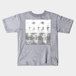 Gray Shibori Stripes Kids T-Shirt